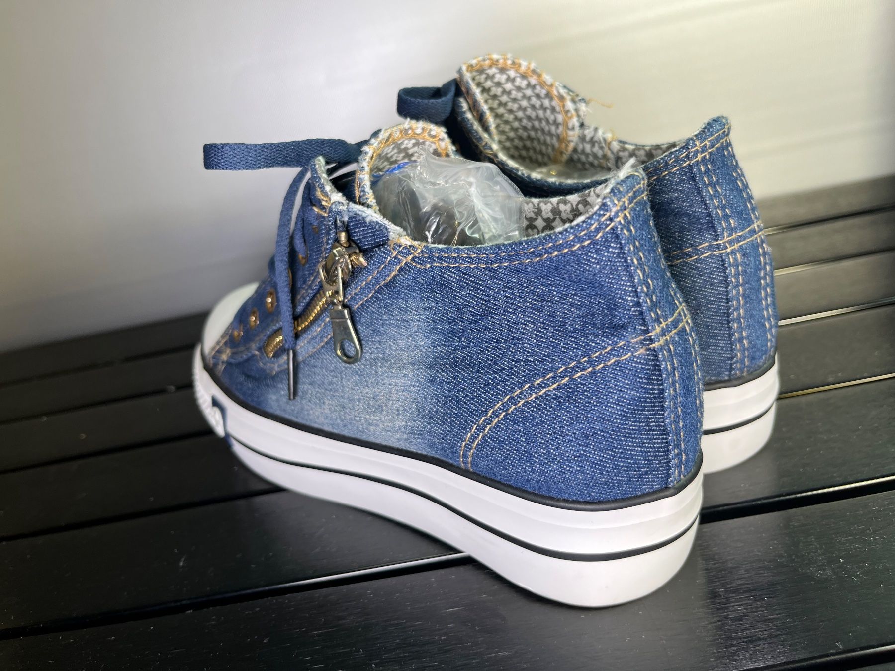 Damenschuhe: Mengsai Blaue Jeans-Sneaker, Schuhe Gr. 38 – Neu und originalverpackt aus Tafers von JP911 3