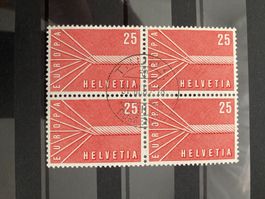 Schweiz 1959 Europa CEPT 25 4er-Block THUN 4 31.III.59