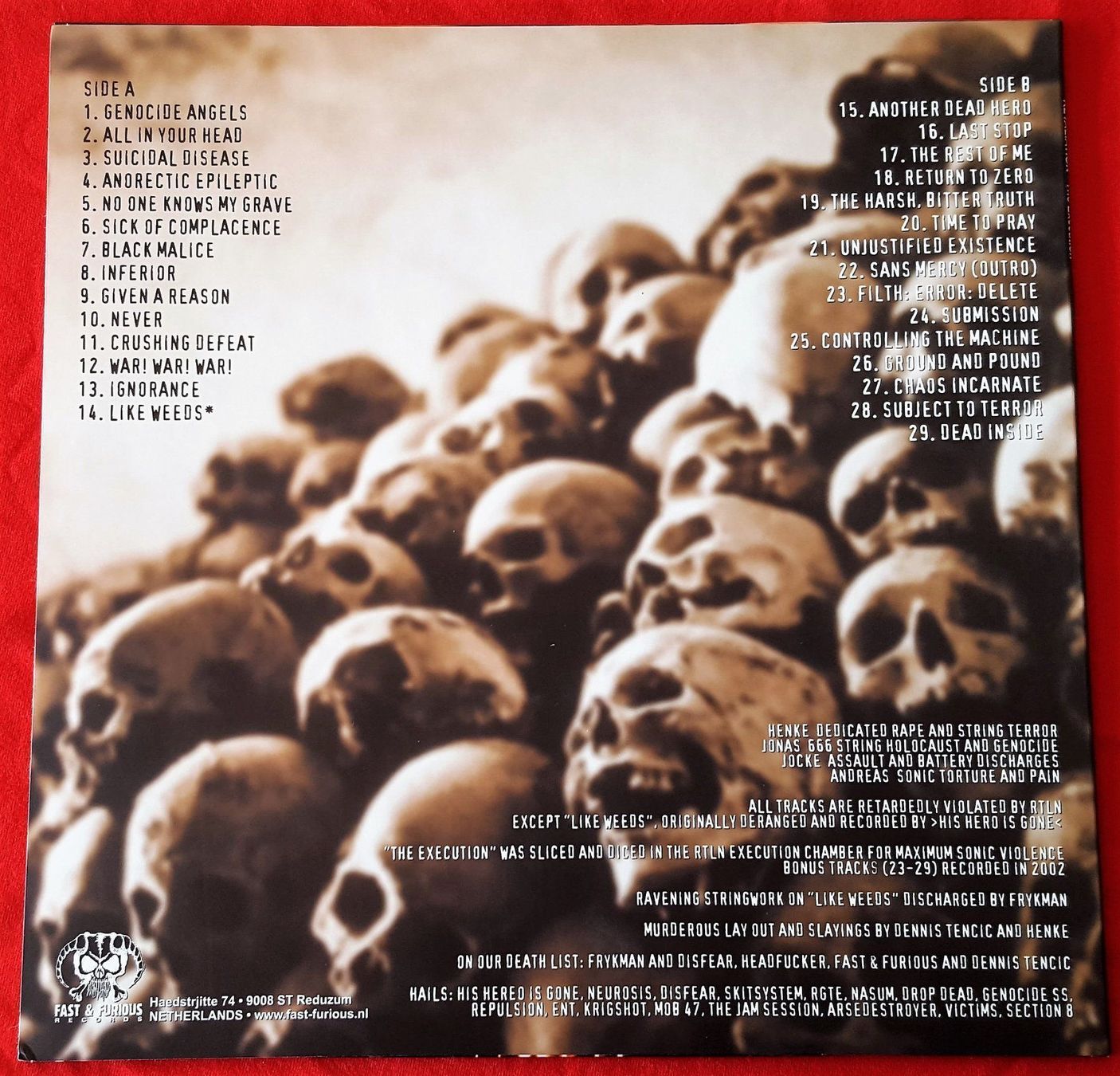 Dischi in vinile: Retaliation - The Execution - LP - 1999 First Press on Vinyl – Usato da Uster venduto da Zardodel 1