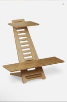 Laptop standing desk bamboo two levels good condition
