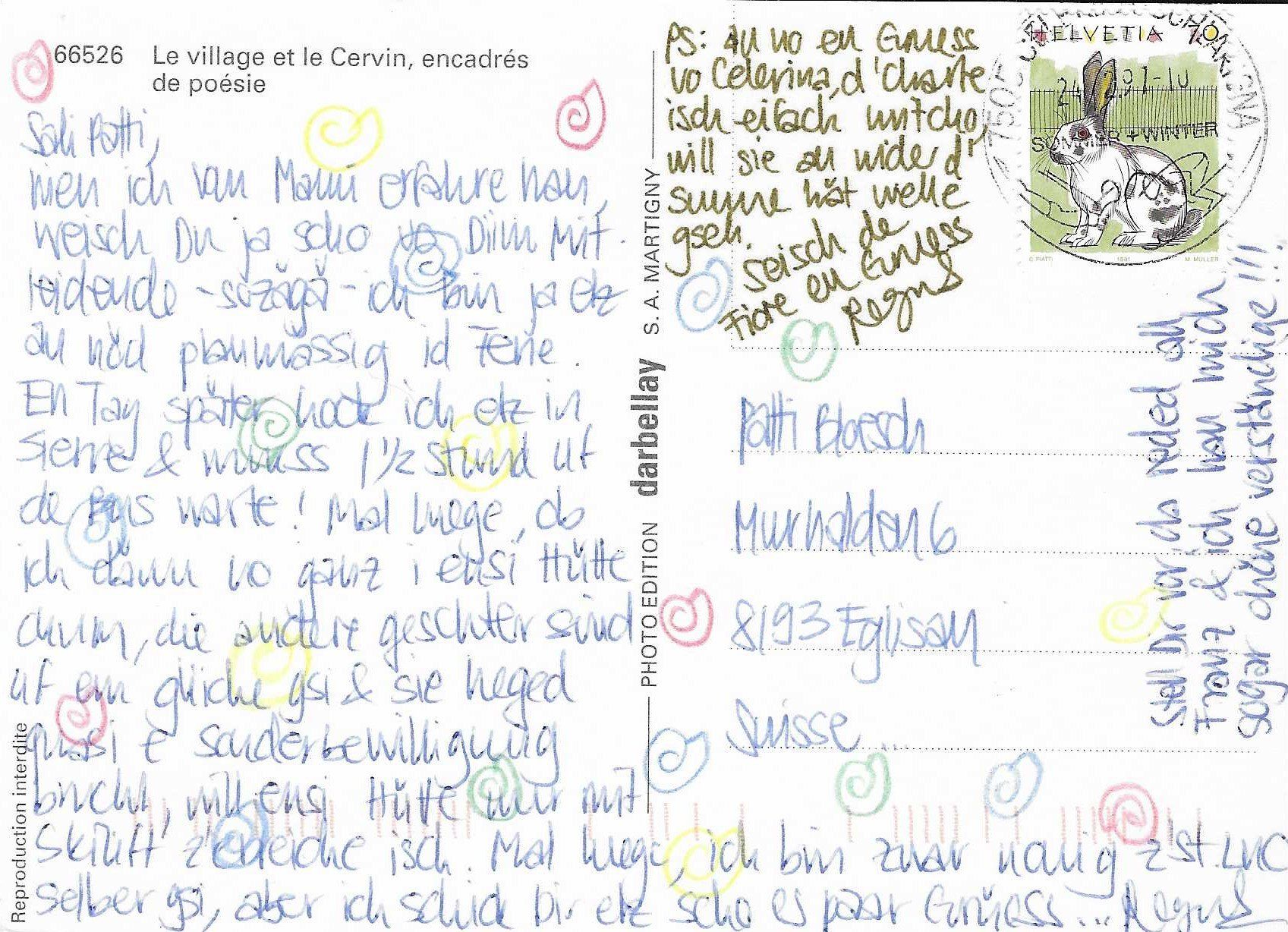 Cartoline postali: Le village et le Cervin St.Luc VS – Usato da Rothrist venduto da Stranglehold 1