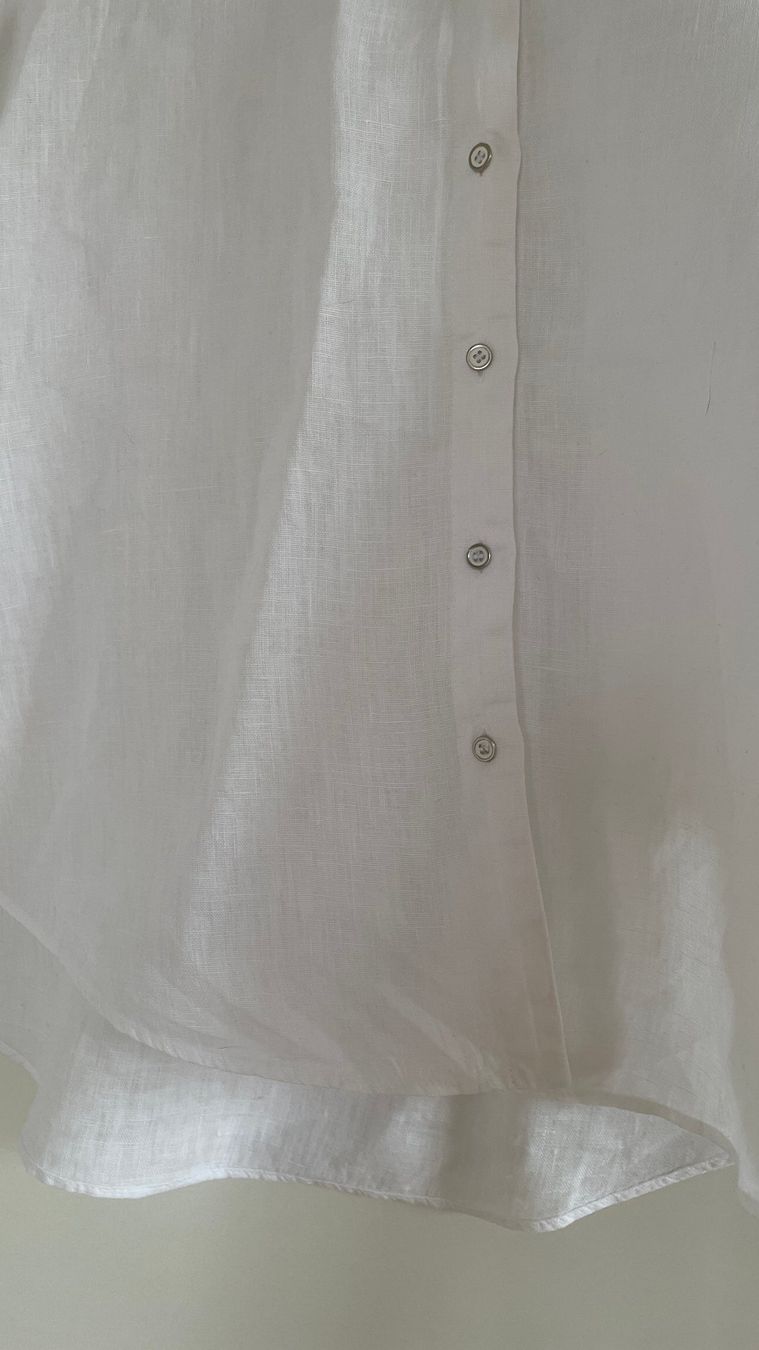 Blusen: Leinenbluse weiss, Grösse XS – Gebraucht aus Burgdorf von Crown. 3
