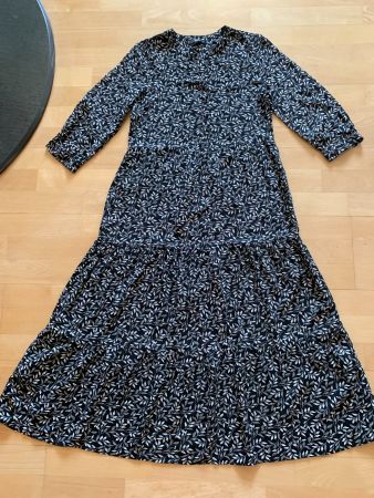 C&A Damen Kleid, Gr. 34, Schwarz/Weiss