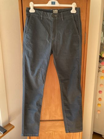 H&M Herren Chino Hose Gr. 32/32 Dunkelblau, neu !