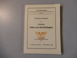 Goethe: Götz von Berlichingen, Erläuterungen, Top Zustand