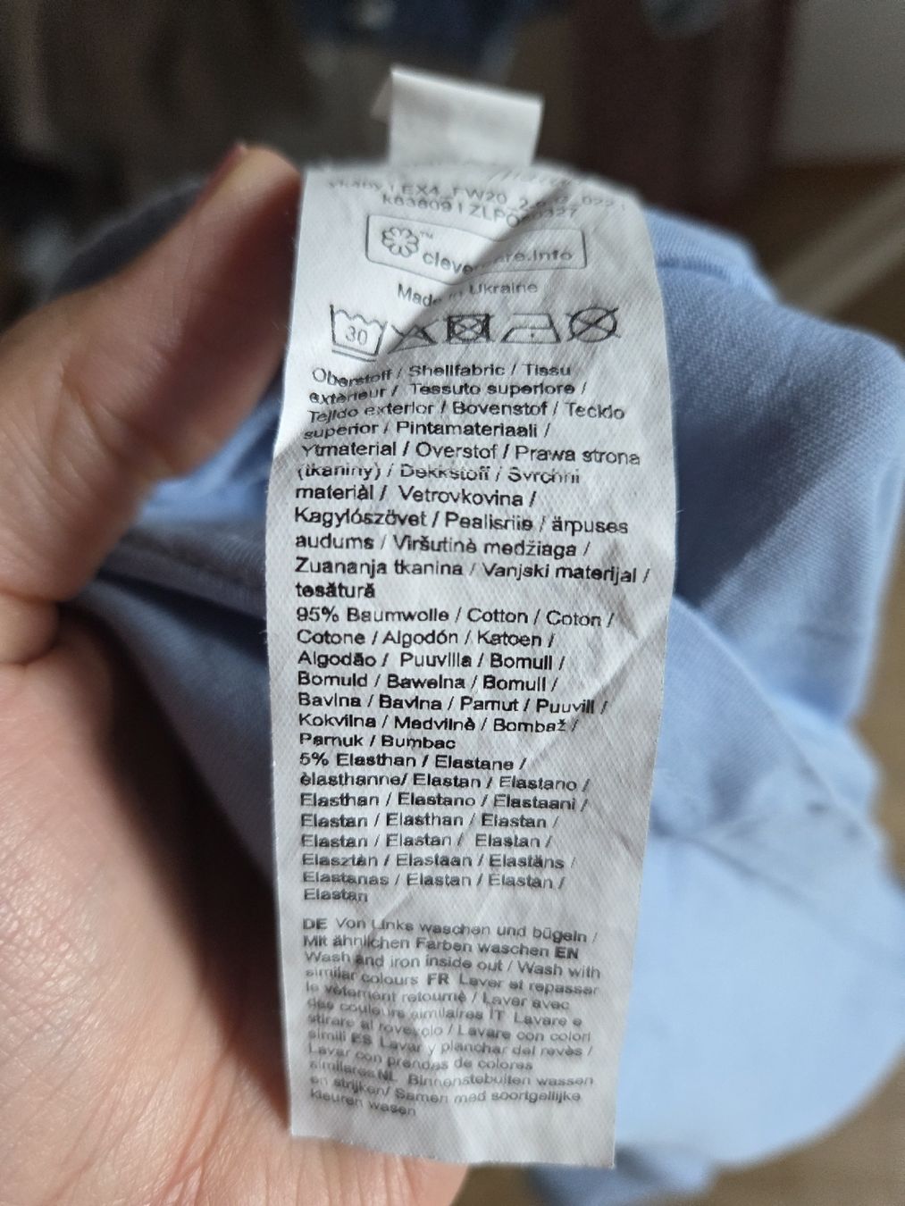 T-shirt: Schwangerschafts- Langarmshirt Gr. L hellblau – Usato da jona venduto da ricrac10 1