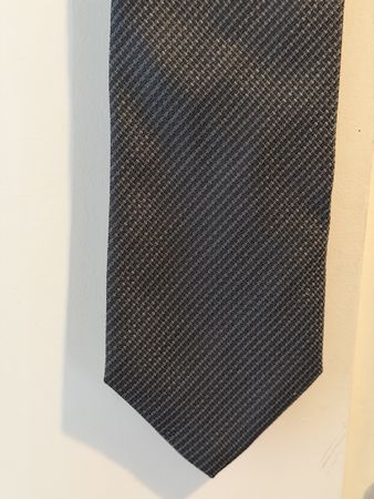 Cravatta D'Oriano seta Made in Italy uomo grigio fantasia