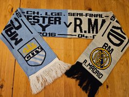 Manchester City vs. Real Madrid 2016 Schal Fussball Pub Fan