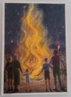 Bundesfeierpostkarte Nr.60a - 1934 - Augustfeuer, gestempelt