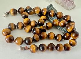 Tigeraugenkette Vintage · 10 mm · handgeknüpft · Unikat