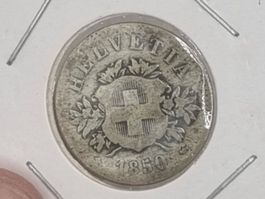 20 rappen 1850 mit Wappen