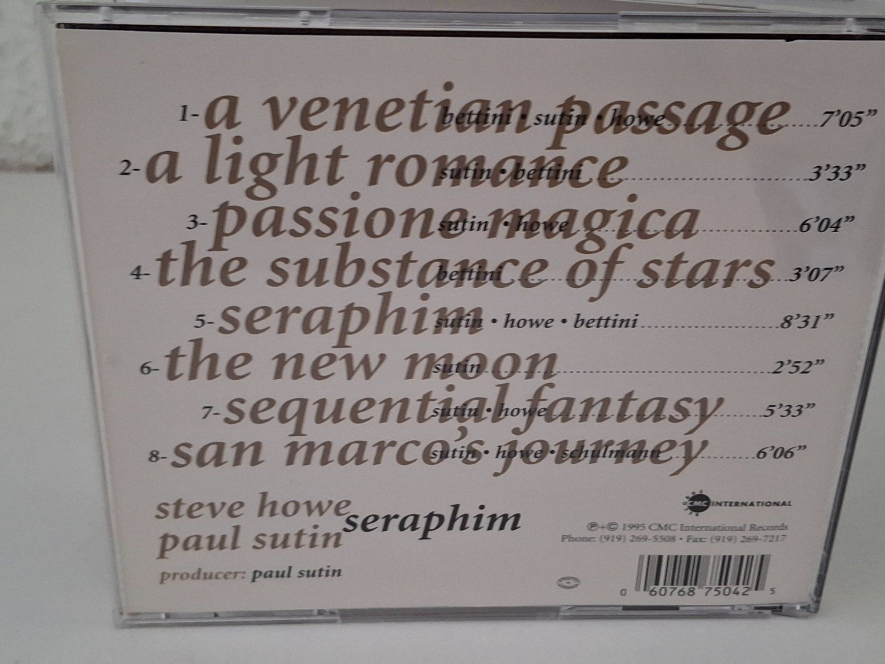 CDs: CD Steve Howe & Paul Sutin - Seraphim  - New Age – Gebraucht aus Aarberg von Jackup1 1