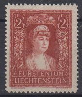 Liechtenstein 1933-35: 2 Fr. Fürstin Elsa ** - Kat. 200.--