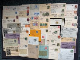 50 CH-Karten und Briefchen mit alten Marken, ca. 1900-1940