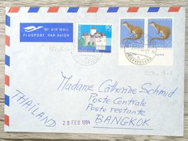 TR96 Enveloppe + Timbre Suisse 1994 To Thailand