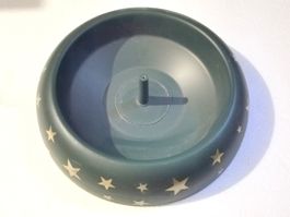 Weihnachtsteller Christbaumständer Grün Gold Sterne Vinta...