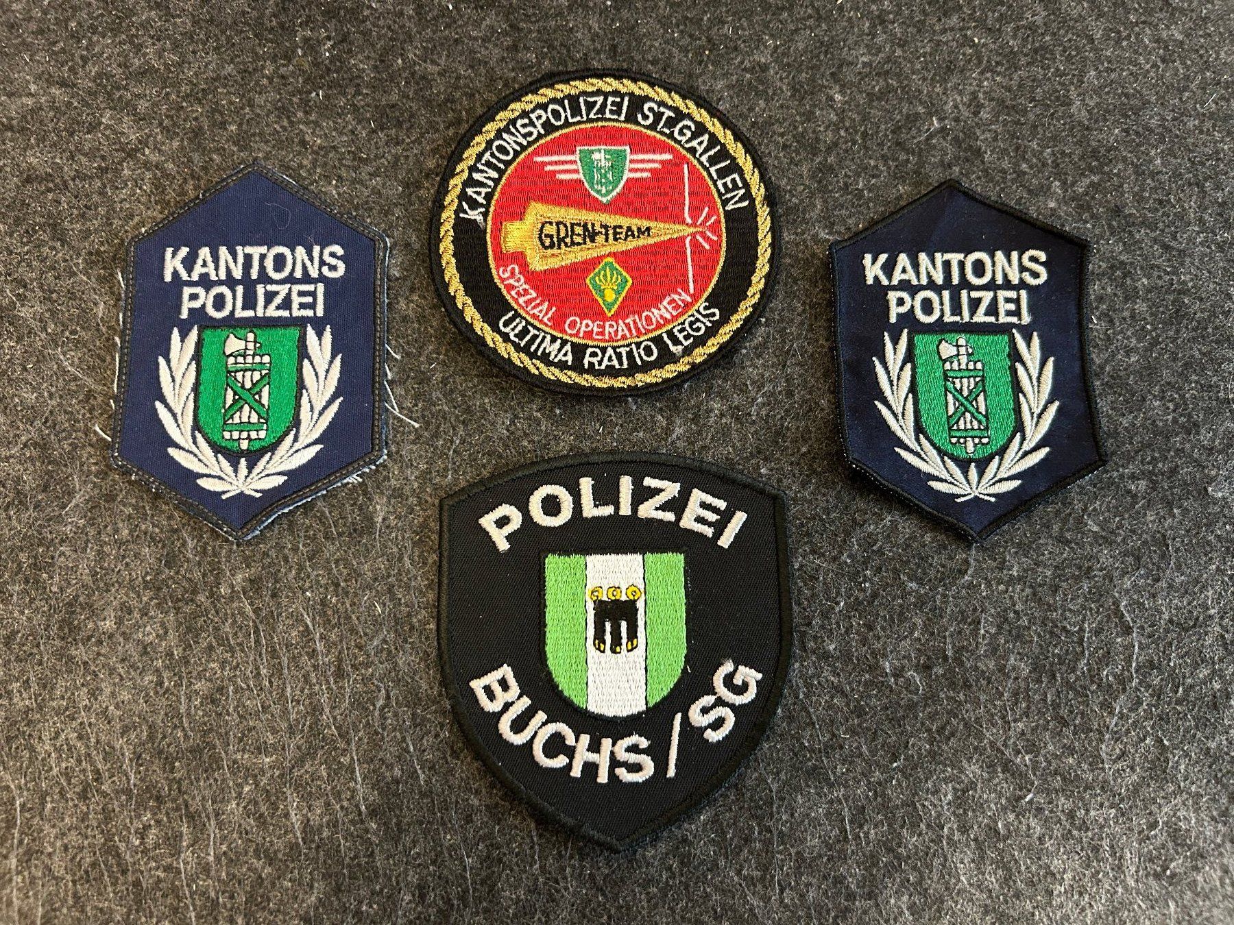 Plaketten & Abzeichen: Konvolut Polizeiabzeichen Kanton St. Gallen – Gebraucht aus Berikon von DGC-1995