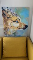 Gemälde: Fantasy Fuchskopf / Leinwand Druck