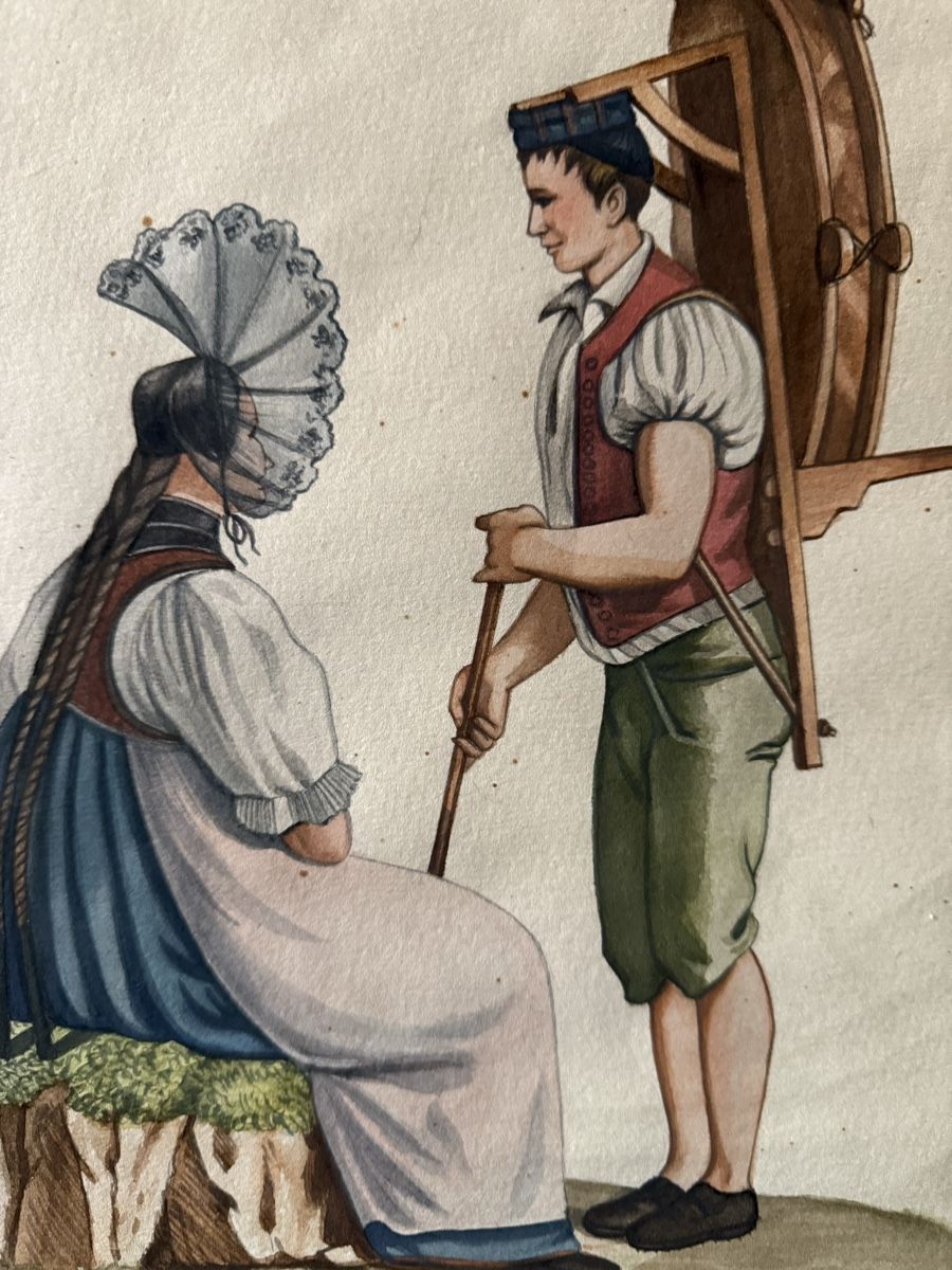 Dipinti: Aquarell, signiert 1928, gerahmt – Usato da Biel/Bienne venduto da Katja01112 1