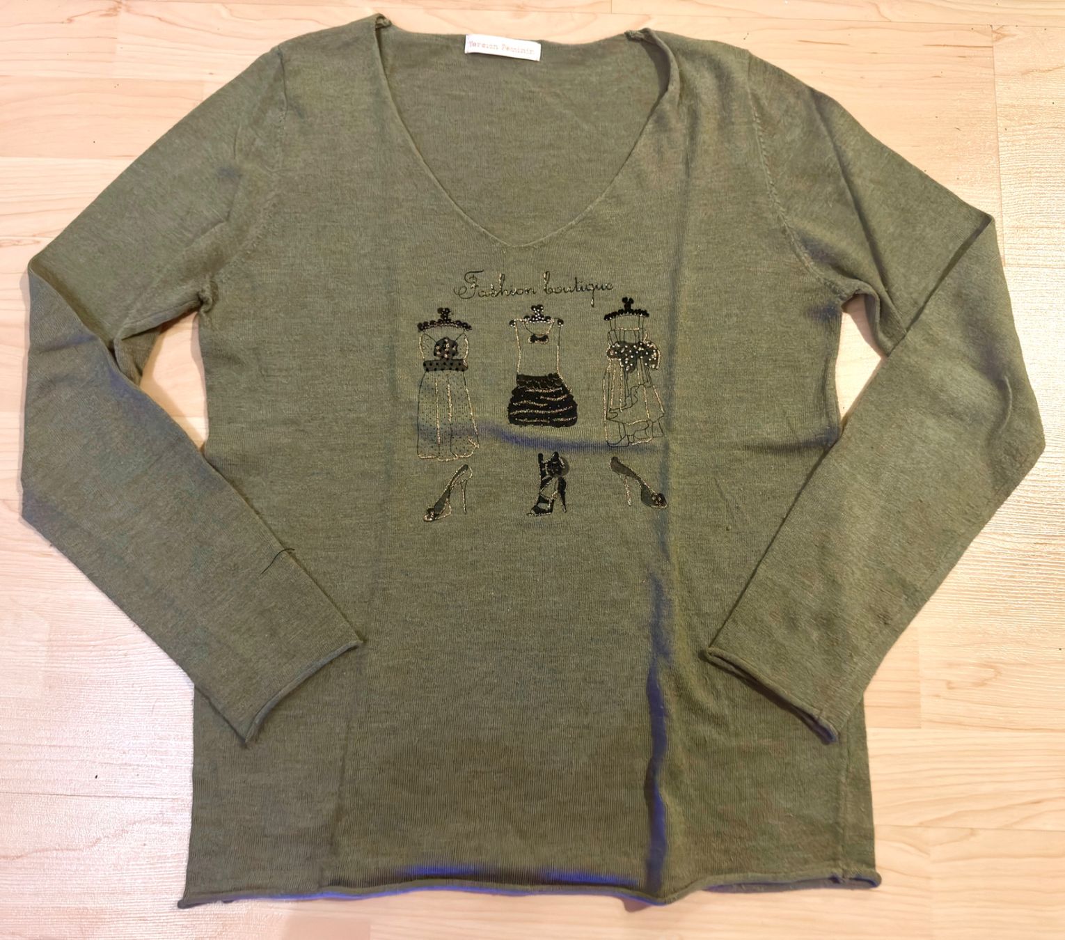 Maglioni & Felpe: !!!FINAL SALE!!! Damen Pullover "Version Feminin" Olivgrün – Usato da Seuzach venduto da Inspektor99