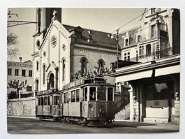 Postkarte Strassenbahn Vevey-Montreux-Cuillon-Villeneuve