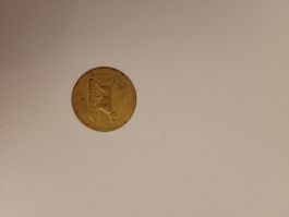 Nürnberg 19. Jahrhundert uralter Rechenpfennig Stier / Hund