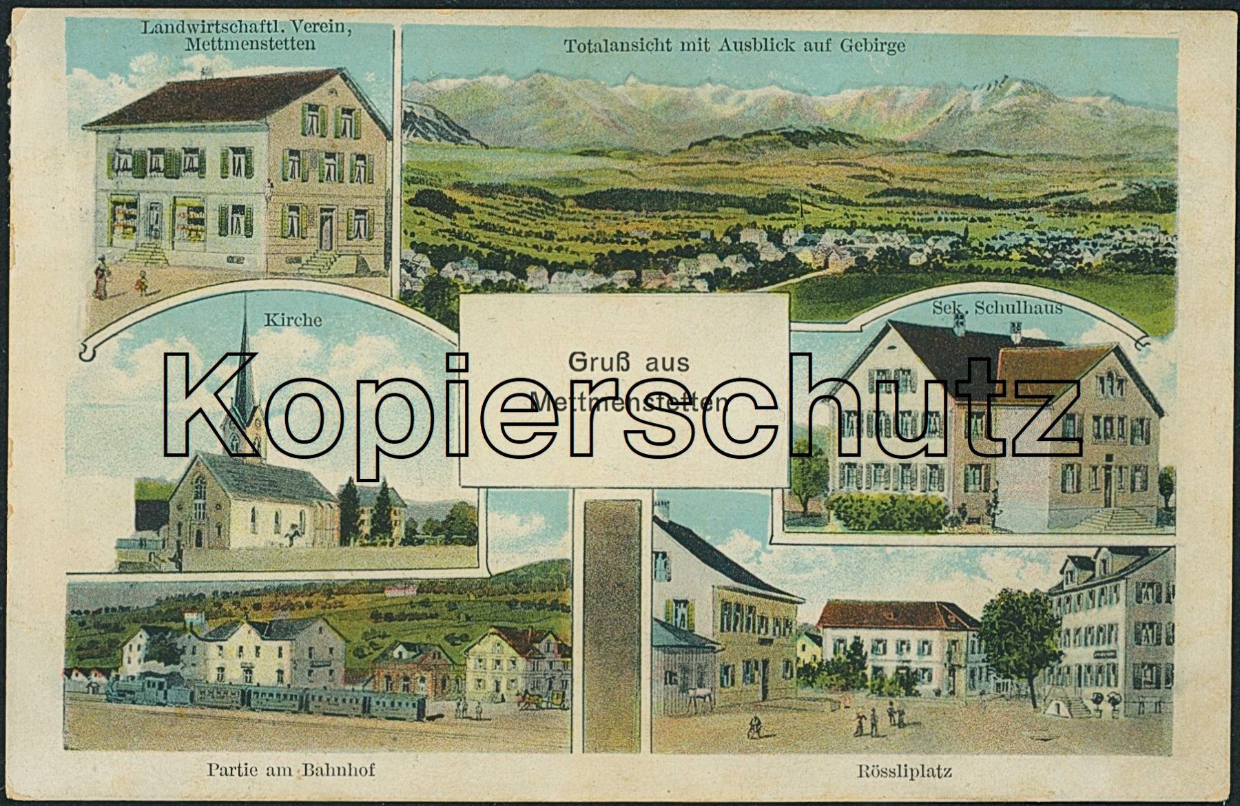 Cartoline postali: ZH Mettmenstetten – Usato da Schindellegi venduto da stationary