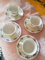 Set Porzellan Demi-Tassen klein, Floral Tea Cups 8 pcs