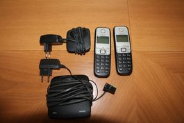Gigaset A400 Schnurlostelefon - Basis mit 2 Mobilteilen