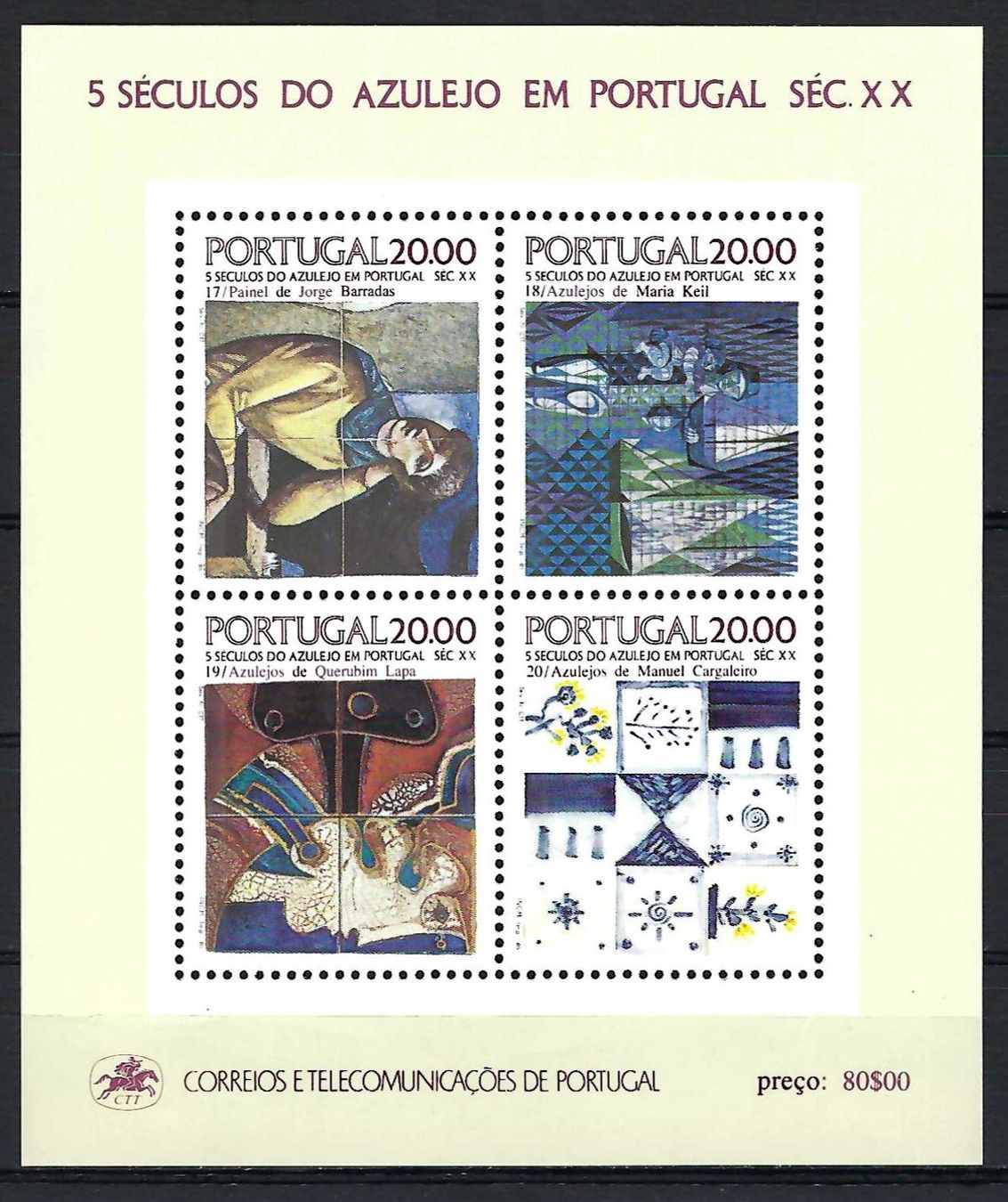 Tutti i francobolli: Portugal 1985 block – Nuovo (secondo la descrizione) da Laupersdorf venduto da Rc.Jb