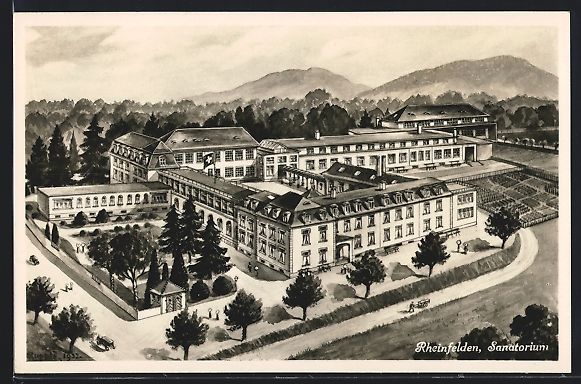 Cartoline postali: AK Rheinfelden, Sanatorium, 1936 – Usato da Berlin venduto da bartko-reher