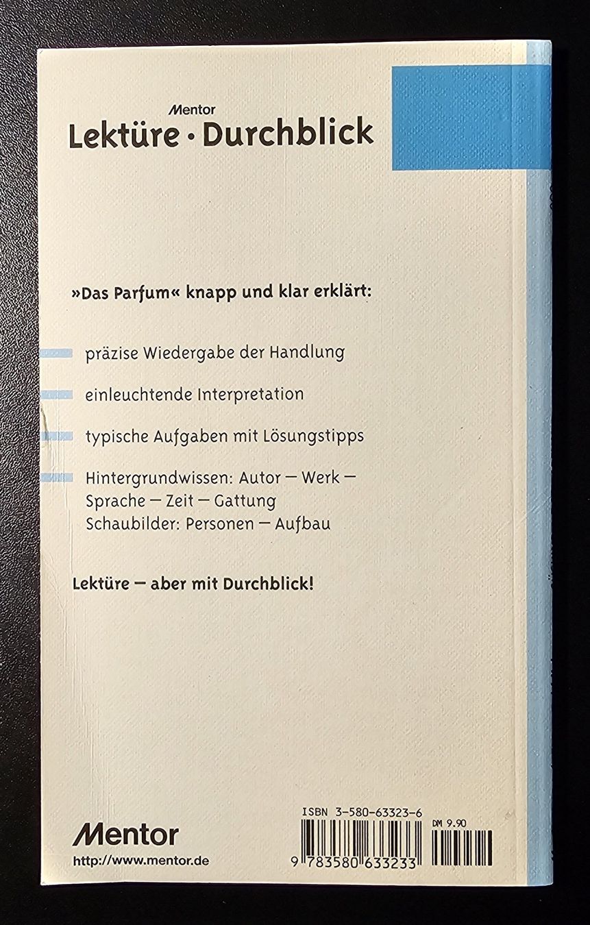 Libri: Lektüre Durchblick | Das Parfum von Patrick Süskind – Usato da Hermetschwil-Staffeln venduto da DominicKistler 1
