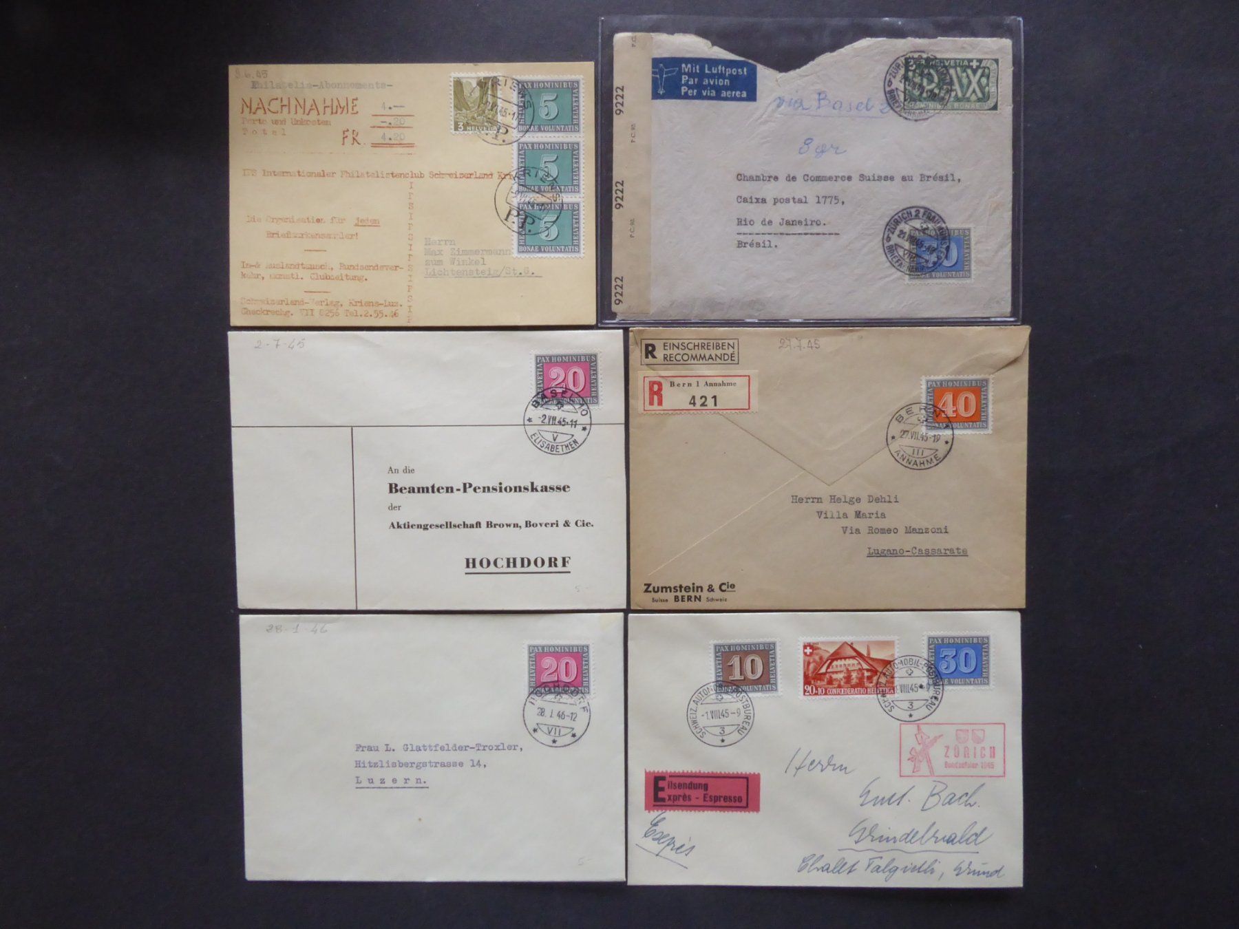 Tutti i francobolli: Tolle Belegesammlung ab 1862 – Usato da Horw venduto da pilatusmail 1