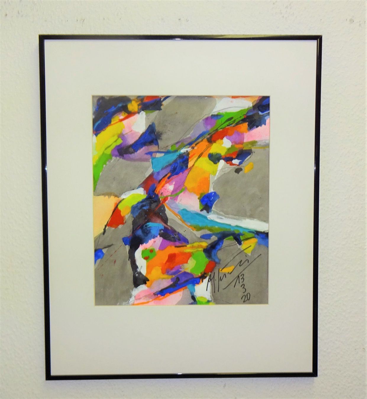 Tableaux: 18) Abstraktes Gouache Gemälde – D'occasion à Zürich par kunstkreis 1