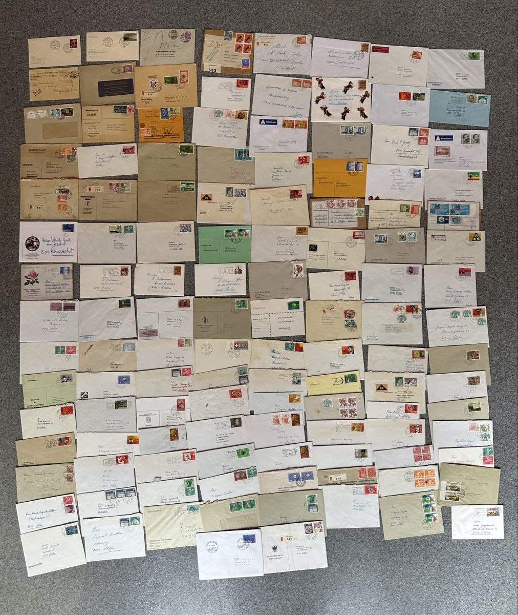 Alle Briefmarken: Schweiz - 107 Bedarfsbriefe ab 1911  – Gebraucht aus Schmitten / FR von Samsara169