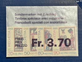 Schweiz: Sonderbriefmarken 1988, komplett, Top Zustand!