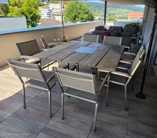 ZEBRA Quadux - Premium Outdoor Gartentisch mit 8 Stühlen