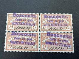 Fiskalmarken Effets de Change Viererblock 1937 (D186)
