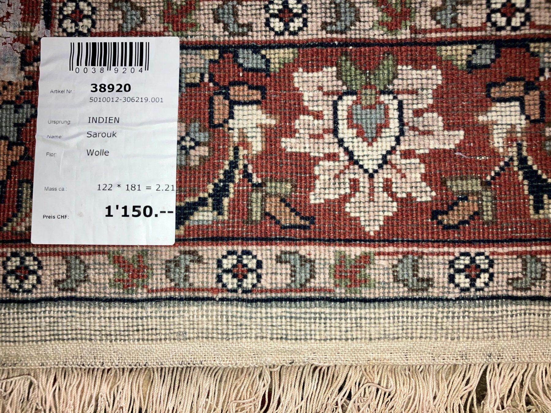 Teppiche: Ungebrauchter, handgeknüpfter Sarouk Orientteppich Indien – Neu (gemäss Beschreibung) aus Schänis von gecko39 4