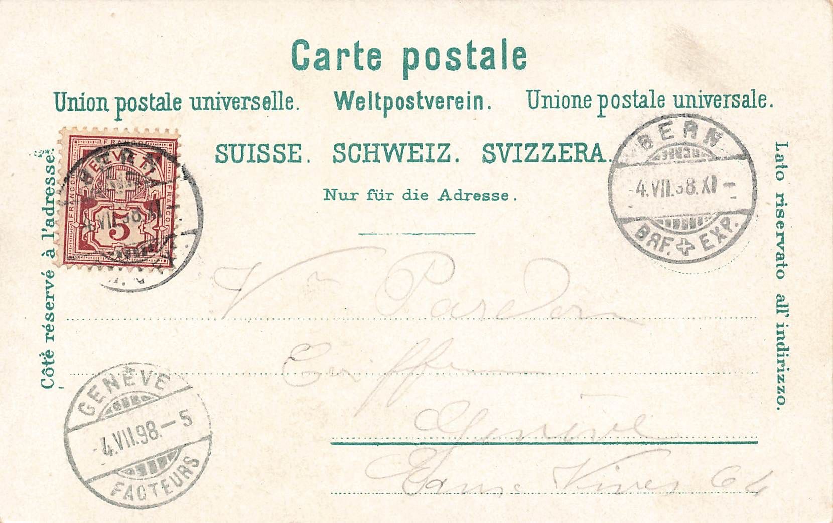 Cartoline postali: Gruss aus Bern litho – Usato da Biasca venduto da Blenio71 1