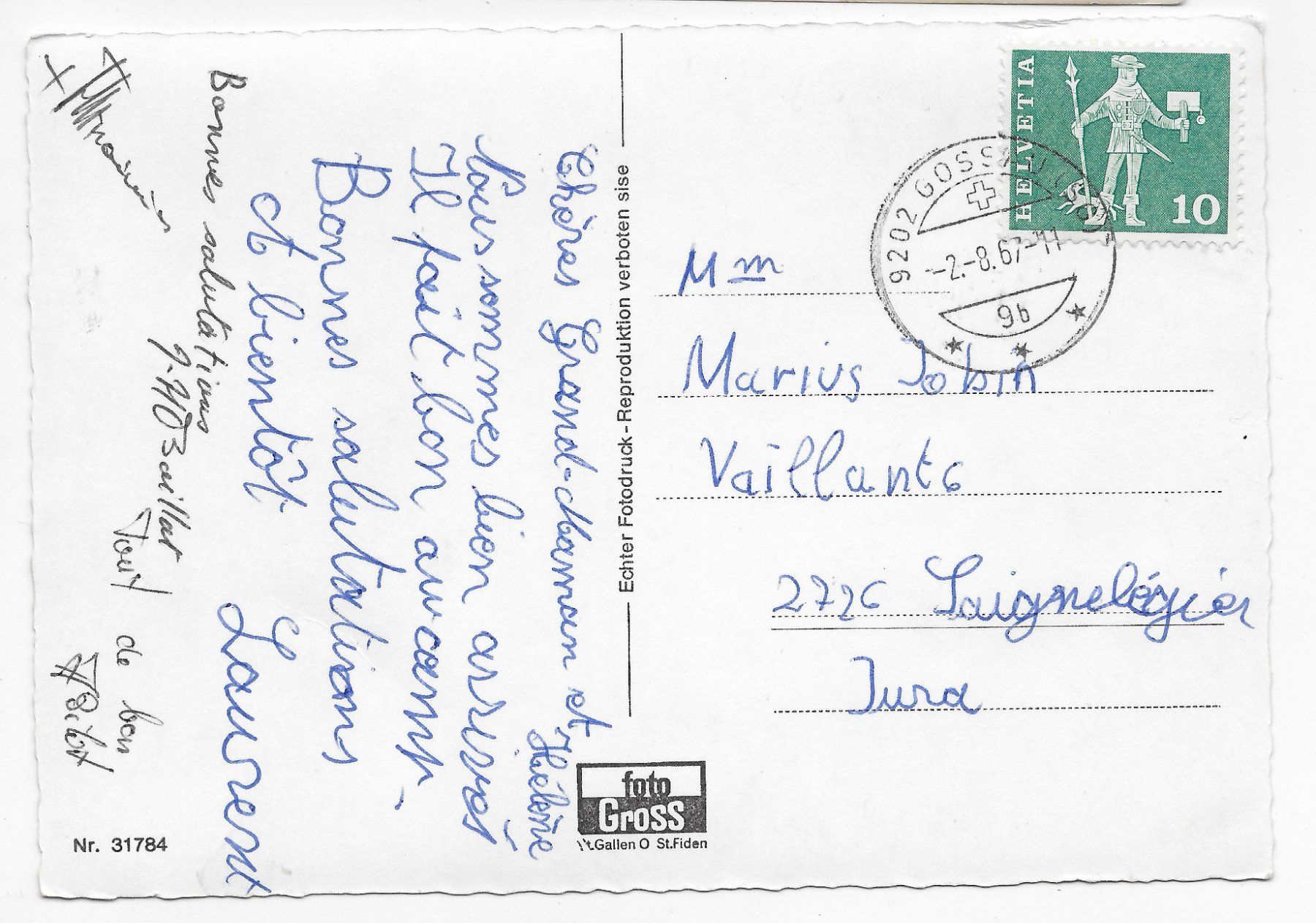 Cartoline postali: Gossau SG, St.Gallerstrasse um 1967 – Usato da Hefenhofen venduto da Richsalz 1