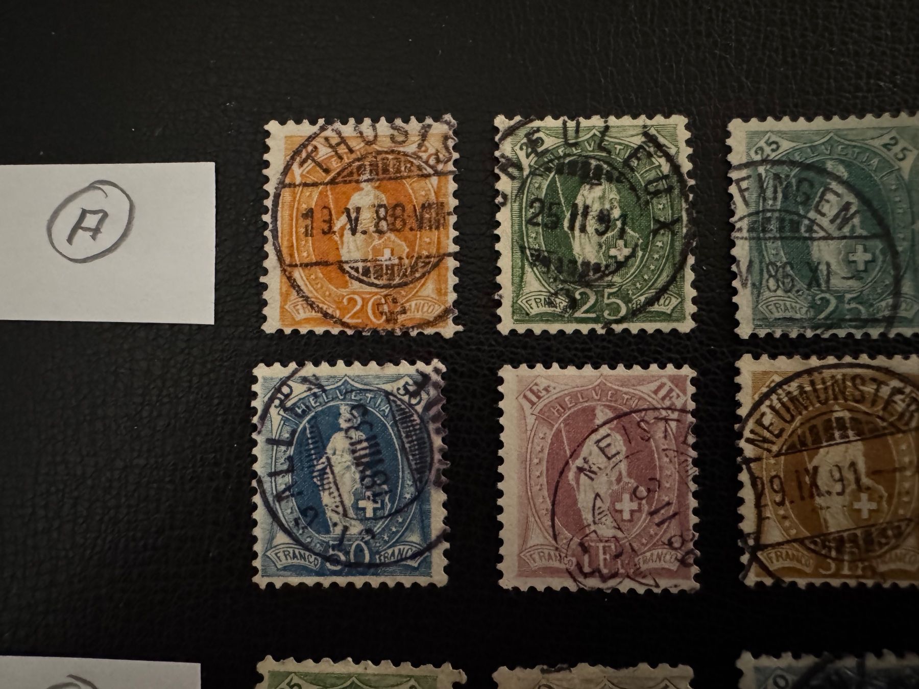 Alle Briefmarken: Stehende Helvetia mit Kontrollzeichen, Typ A/B, gestempelt – Gebraucht aus Stallikon von HILDECH1 2