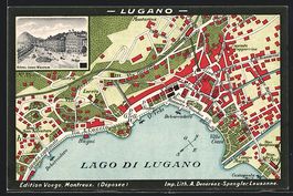 Lugano, Hotel Garni Walter, Landkarte La