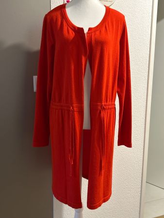 Lange Strickjacke rot von bpc selection Gr. 40/42