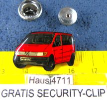 MERCEDES VAN BUS AUTO PIN ROT GLASIERT MIT SECURITY-CLIP