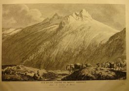 GRIMSEL, KUPFERSTICH 1788, MAULTIERE