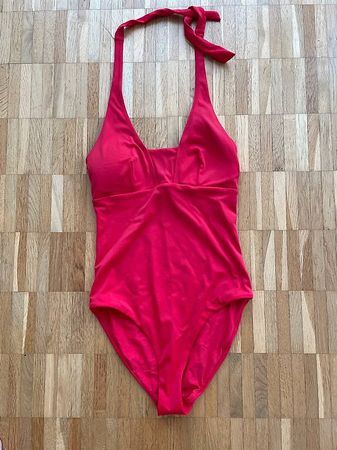 Roter Neckholder-Badeanzug von Palmers, Gr 36-38