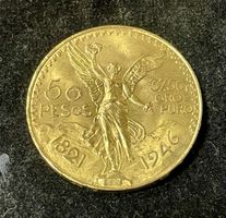 Mexican Gold Coin 50 Pesos - 1946 Collectible!