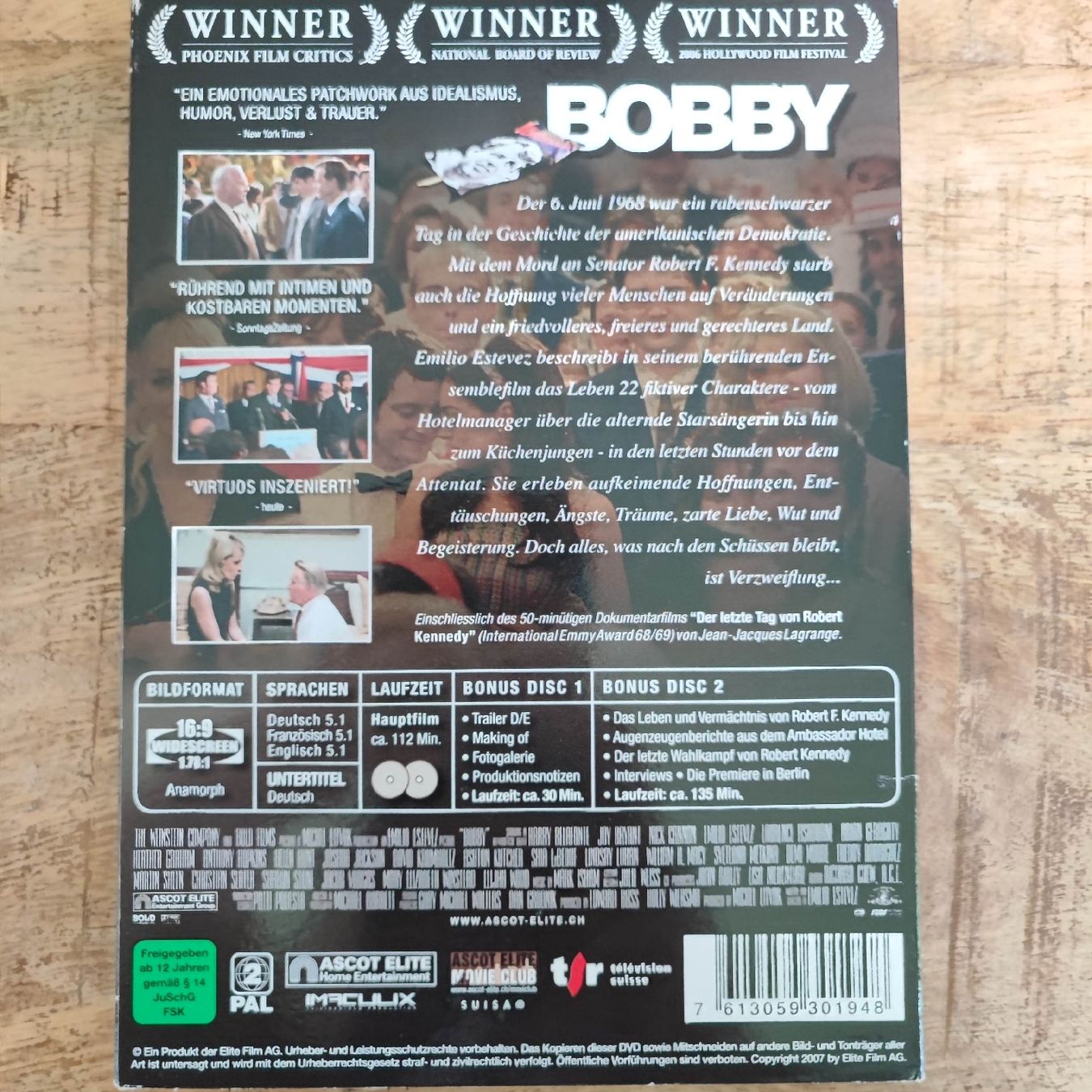 Alle DVDs: BOBBY - Der letzte Tag von RFK (2 DVDs) – Gebraucht aus Dübendorf von kb86_MOVIE 1