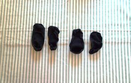 2 Paar Sneaker Socken /Füsslinge schwarz Gr. 35-36 - 260431